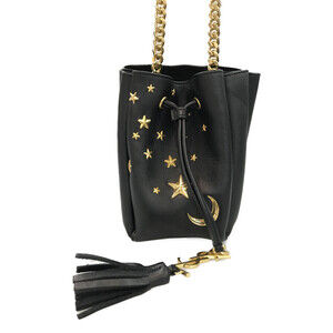 Saint Laurent Paris Drawstring Cross Shoulder Bag Studs